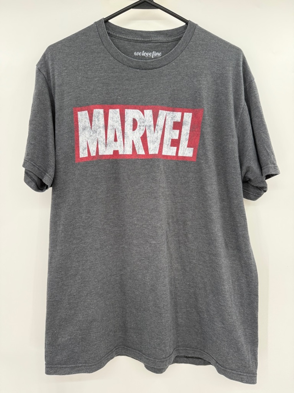 MARVEL LOGO Comics Graphic Mens Tee T Shirt black